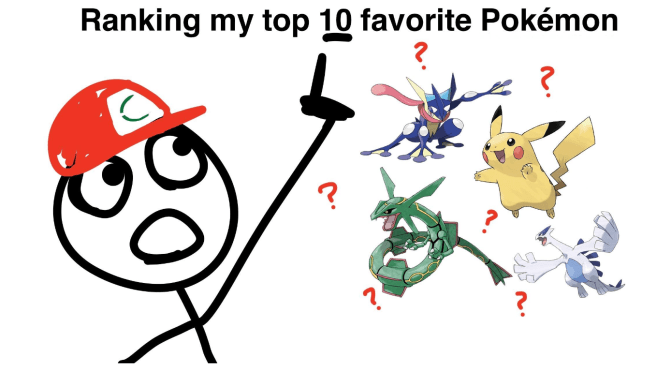 My top 10 favorite Pokémon, with reasons