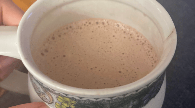 Reviewing a hot chocolate recipe