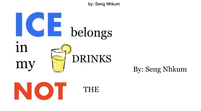 I ONLY like Ice in my drinks